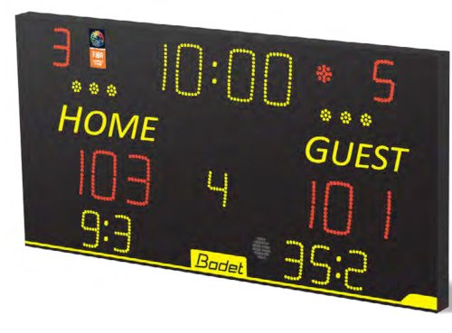 Essentials Range SB-F3 with static team names FIBA Level 3  Essentials Range SB-F3 with static team names FIBA Level 3